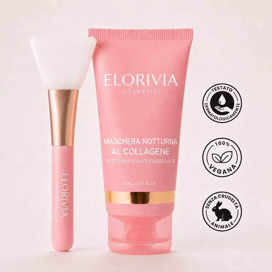Maschera al collagene coreana Elorivia con pennello